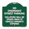 Signmission No Overnight Street Parking Violators Will Be Towed Away at Vehicle Owners Expense, GW-1818-23823 A-DES-GW-1818-23823 - alternate 1